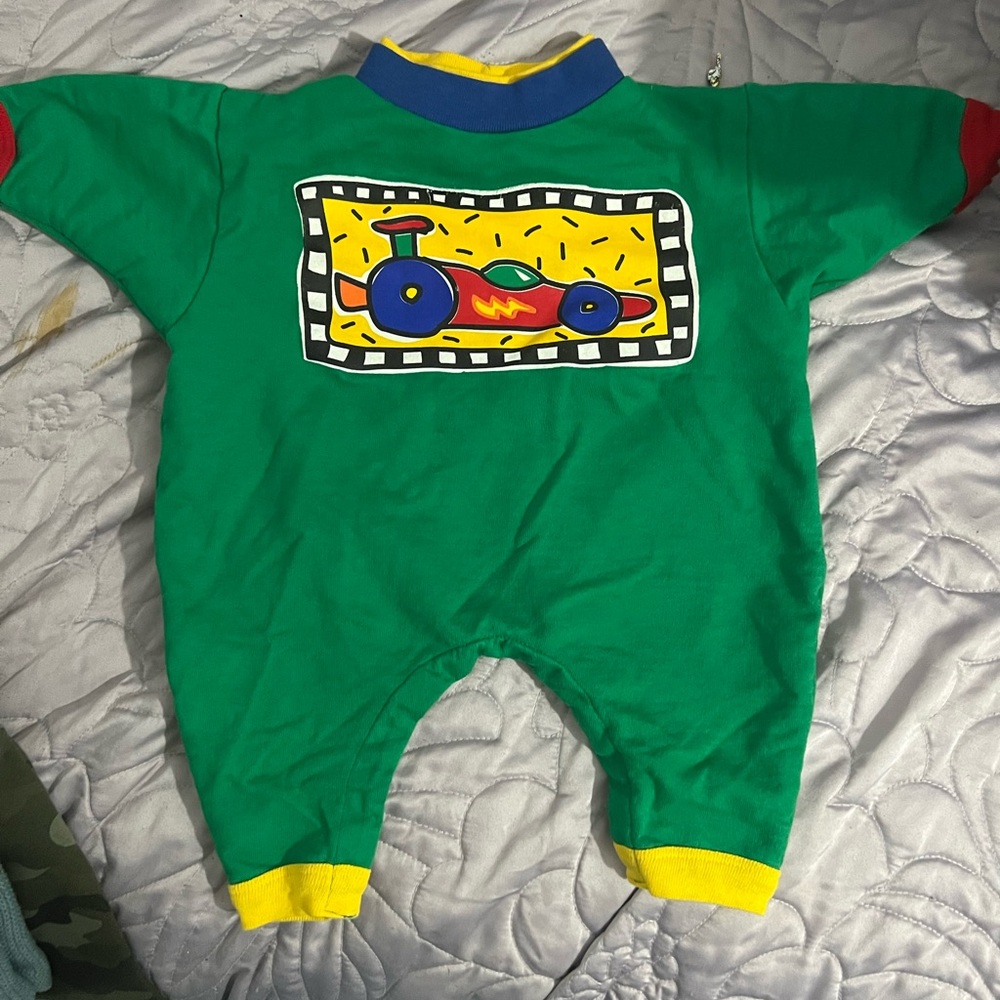 Vintage cars onesie